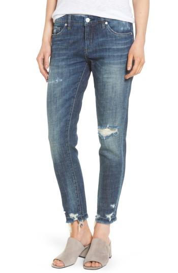 Women's Blanknyc Ripped Girlfriend Jeans - Blue