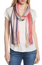 Women's Echo Cabana Stripe Silk Scarf, Size - Pink