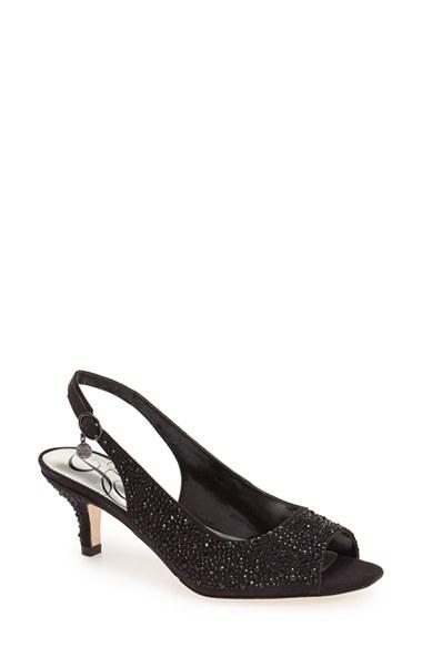 Women's J. Renee 'impuls' Crystal Embellished Slingback Pump B - Black