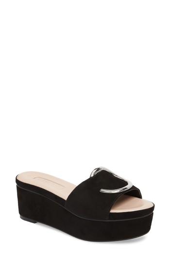 Women's Avec Les Filles Addison Platform Slide Sandal .5 M - Black