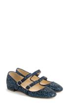 Women's J.crew Multistrap Mary Jane Flat M - Blue