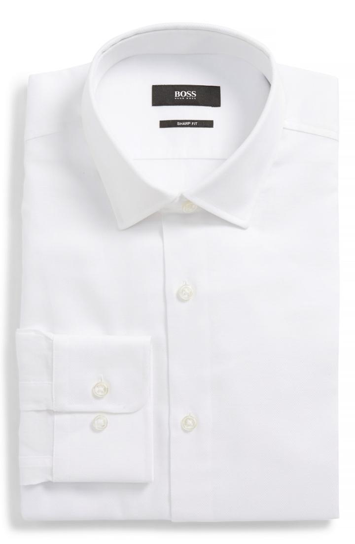 Men's Boss Marley Sharp Fit Dress Shirt .5r - White
