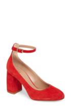 Women's Lewit Emilia Ankle Strap Pump .5us / 38.5eu - Red