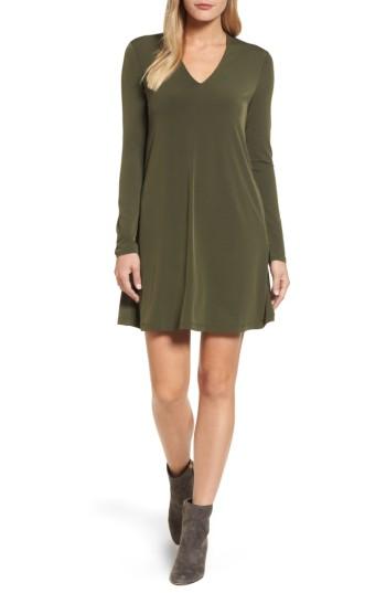 Women's Kenneth Cole New York V-neck A-line Dress - Green
