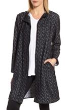Women's Eileen Fisher Funnel Neck Jacket - Black