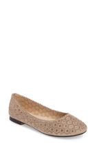 Women's Athena Alexander Ocean Laser Cut Ballet Flat M - Beige