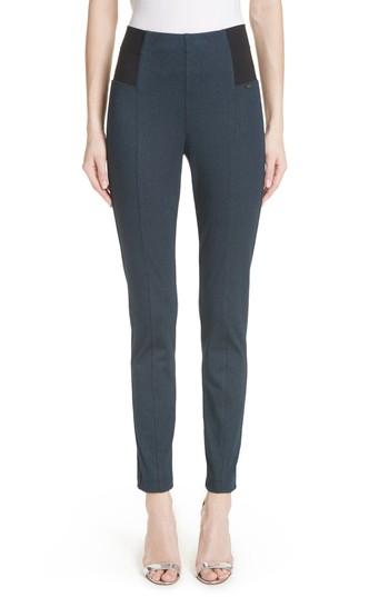 Women's St. John Collection Denim Ponte Pants, Size - Blue