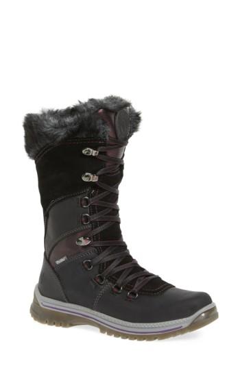 Women's Santana Canada 'morella' Water Resistant Faux Fur Boot M - Black