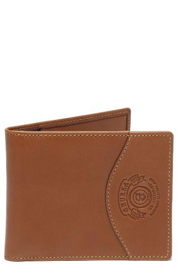 Men's Ghurka Leather Money Clip Wallet - Beige