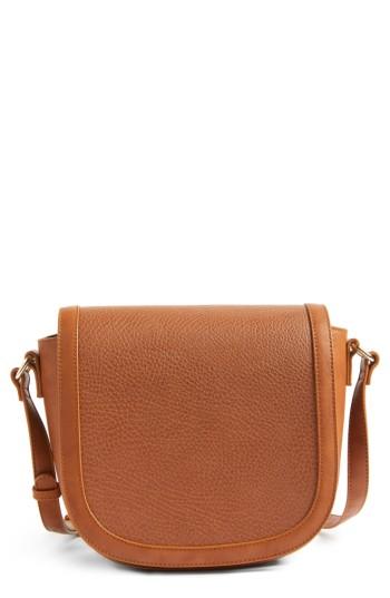 Sole Society Finnigan Faux Leather Crossbody Bag - Brown