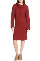 Women's Cotton Emporium Turtleneck Sweater Dress - Red