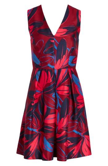 Women's Draper James Autumn Bloom Love Circle Dress - Burgundy