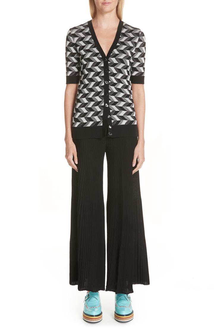 Women's Missoni Geometric Knit Cardigan Us / 42 It - Black