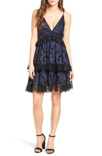 Women's Kendall + Kylie Lace Babydoll Dress - Blue