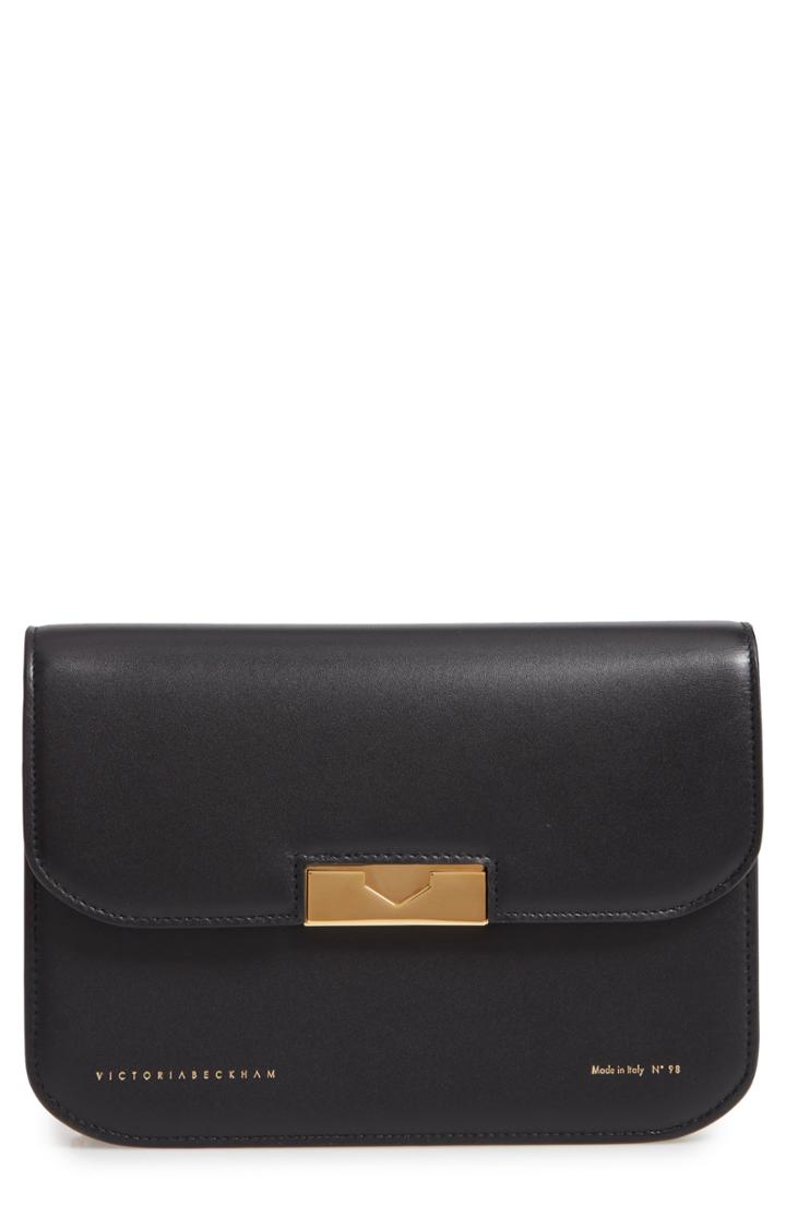 Victoria Beckham Eva Leather Clutch - Black