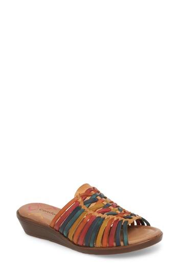 Women's Comfortiva Felida Huarache Slide Sandal M - Brown