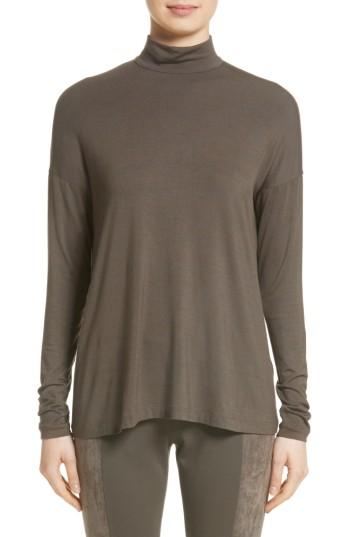 Women's Lafayette 148 New York Turtleneck Top - Grey