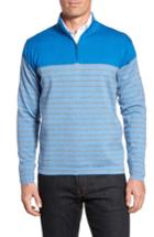 Men's Peter Millar Crown Comfort Quarter Zip Pullover, Size - Blue/green
