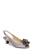 Women's J. Renee Leone Slingback Crystal Embellished Sandal B - Grey