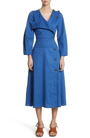 Women's Rejina Pyo Michaela Linen Dress Us / 8 Uk - Blue