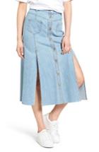 Women's Sjyp Button Front Denim Skirt