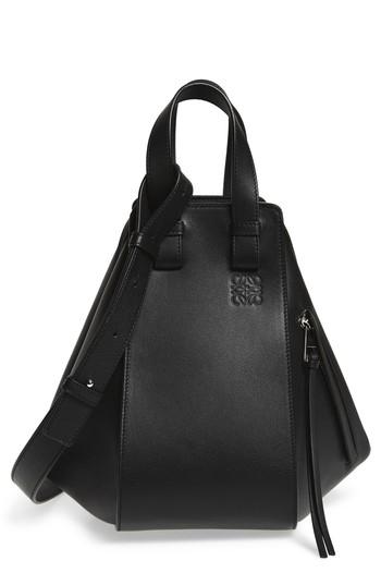 Loewe Small Hammock Leather Hobo - Black