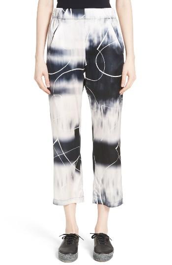 Women's Zero + Maria Cornejo Eko Elliott X-ray Stretch Silk Pants - White