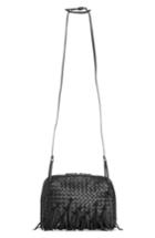 Bottega Veneta Nodini Fringe Leather Crossbody Bag - Black