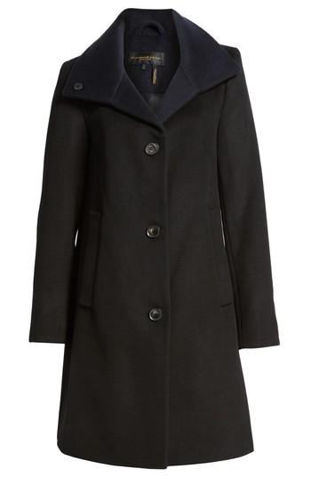 Women's Dkny Felt Twill Wool Blend Coat