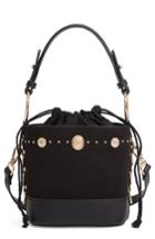 Topshop Bianca Studded Faux Leather Bucket Bag -