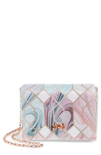 Ted Baker London Nikiita Sea Of Clouds Evening Bag - White