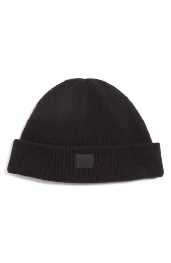 Men's Acne Studios Knut Face Patch Wool Beanie - Black