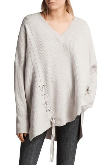Women's Allsaints Able Laced Sweatshirt - White