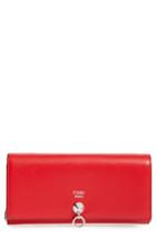 Women's Fendi Calfskin Leather Wallet On A Chain - Red