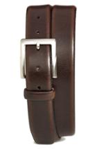 Men's Trafalgar 'rafferty' Leather Belt - Dark Brown