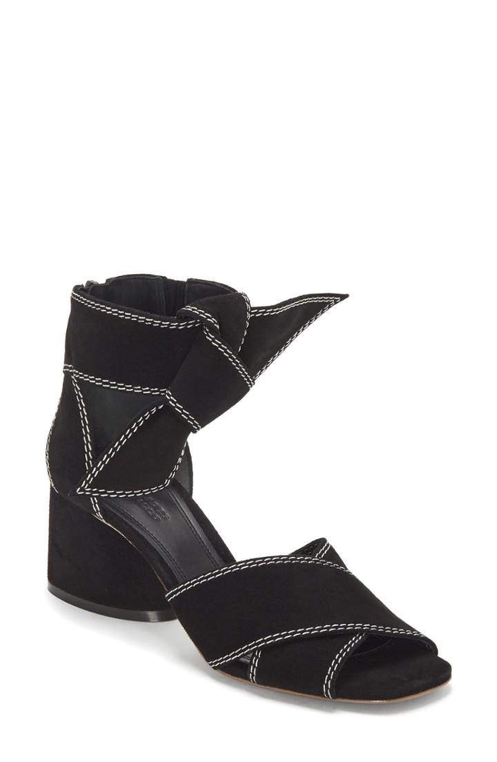 Women's Mercedes Castillo Asuki Knotted Strap Sandal M - Black