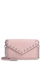 Women's Rebecca Minkoff Blythe Studded Leather Crossbody Wallet - Pink