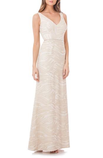 Women's Js Collections Matelasse Gown - Metallic