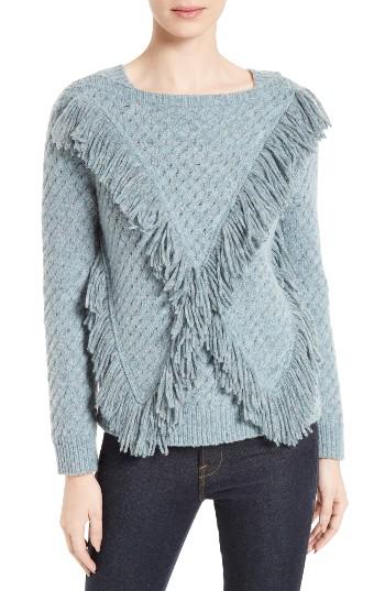 Women's Rebecca Taylor Fringe Pullover - Blue