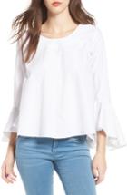 Women's Soprano Bell Sleeve Top - White