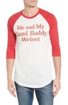 Men's Palmercash My Buddy Weiser Baseball T-shirt - White