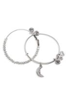 Women's Alex And Ani Crescent Moon & Star Set Of 2 Adjustable Wire Bangles