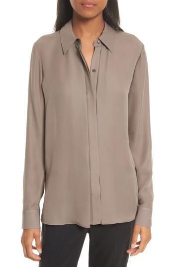 Women's Vince Silk Blouse - Brown