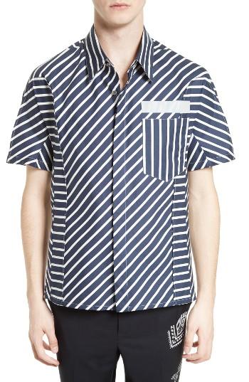 Men's Lanvin Reflective Tape Stripe Shirt
