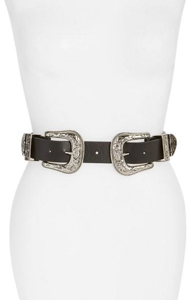 Women's B-low The Belt 'bri Bri' Waist Belt - Black/ Silver