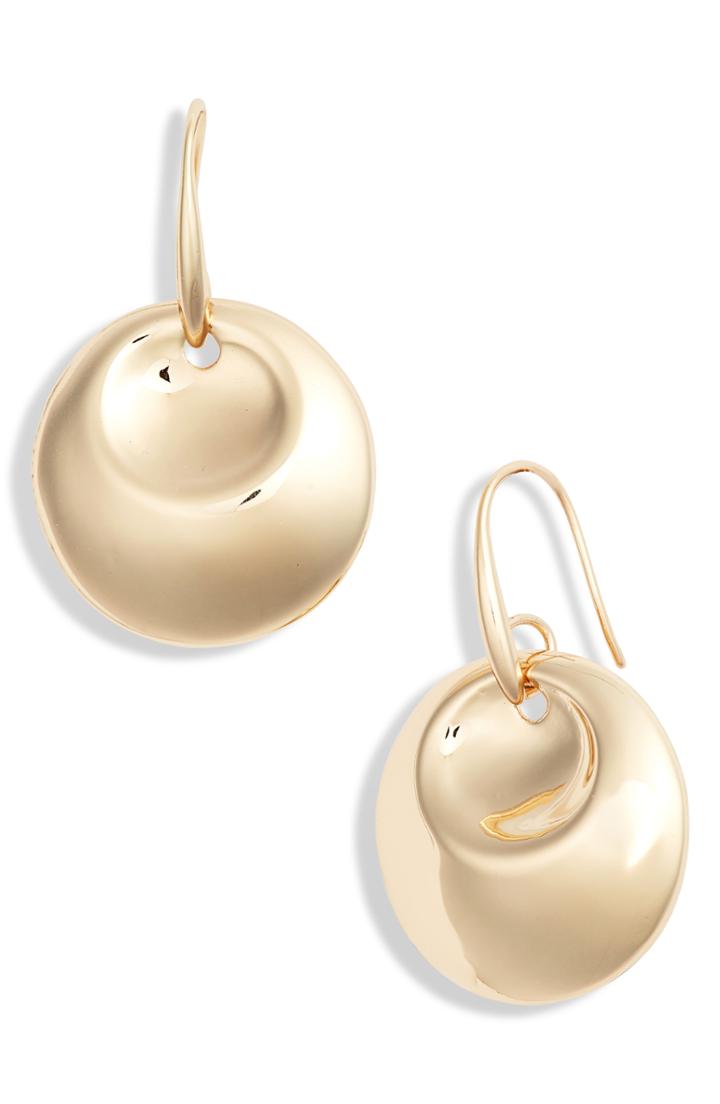 Women's Halogen Concave Disc Drop Earrings