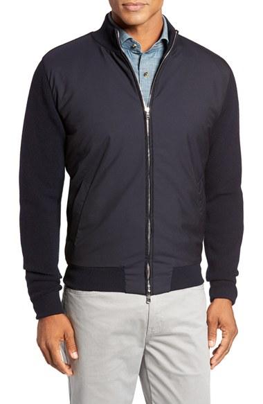Men's Peter Millar Excursionist Water Resistant Zip Cardigan