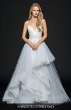Women's Hayley Paige Bijou Tulle & Organza Ballgown, Size - Blue