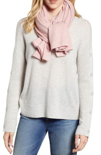Women's Halogen Solid Cashmere Scarf, Size - Pink