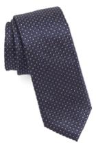 Men's Boss Dot Jacquard Silk Skinny Tie, Size - Blue